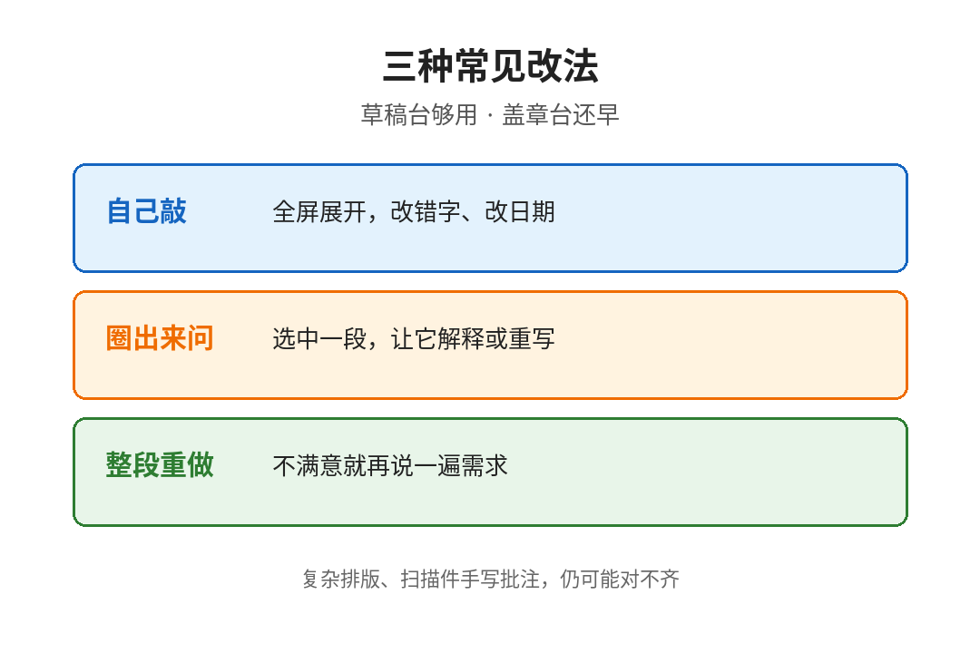 三种改法