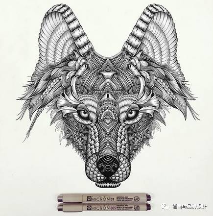 手绘丨针管笔画出超精致装饰画太漂亮了