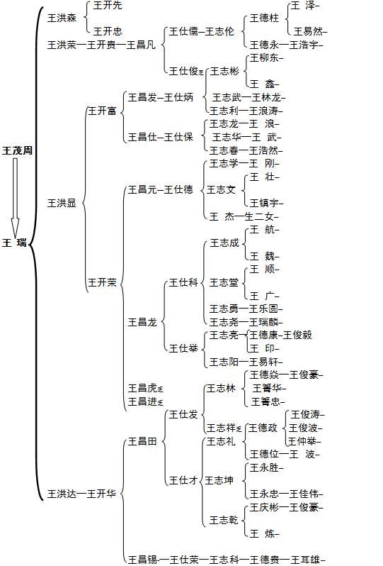 王氏入黔始祖王元开系兑斋支系宗谱大纲