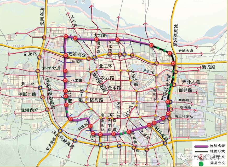 【四环线及大河路工程规划方案示意图】