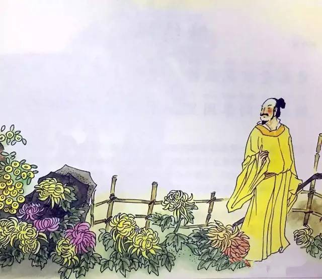 再比如《唐诗·状物卷》中元稹《菊花》的"遍绕篱边日渐斜"的"斜"是