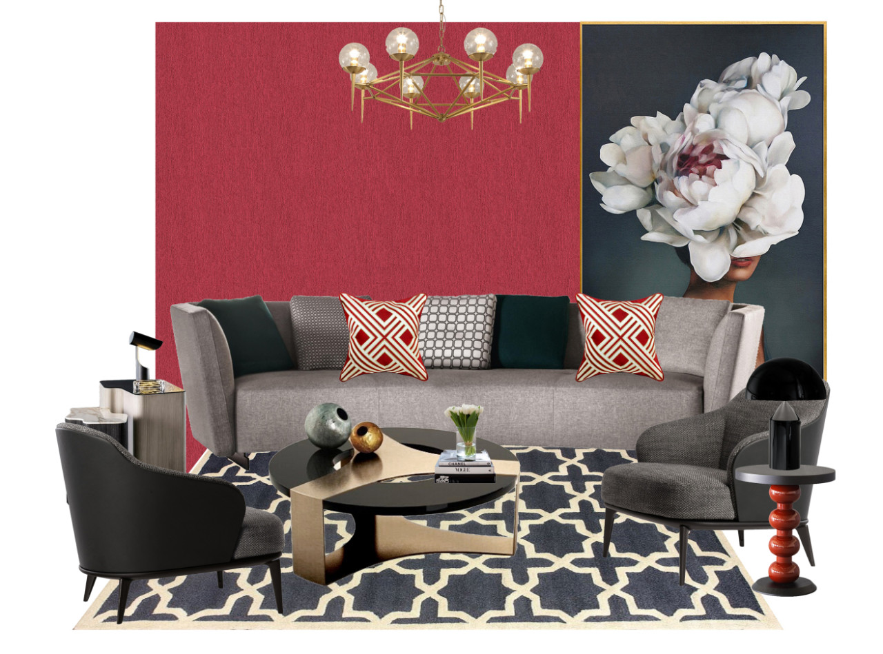 兰爵墙布图片 素色系列墙布效果图_9