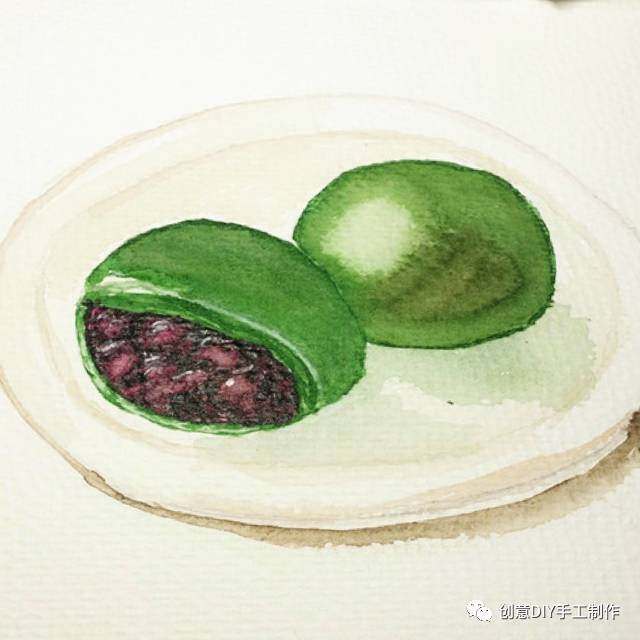 水彩小课堂|零基础画青团