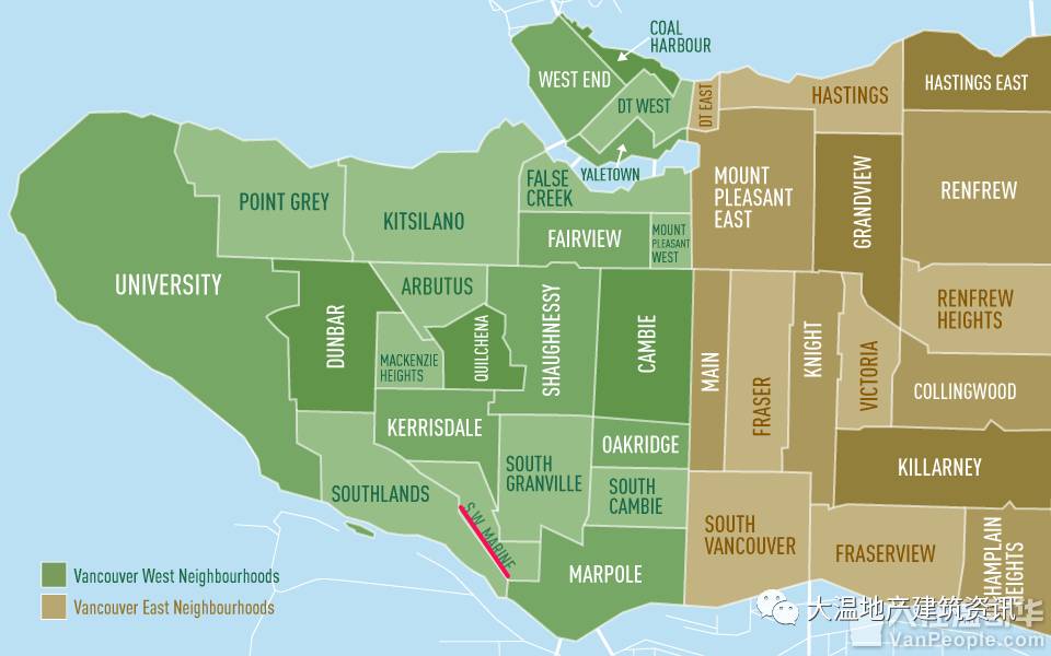 史上最全温西各社区特点与学校分布