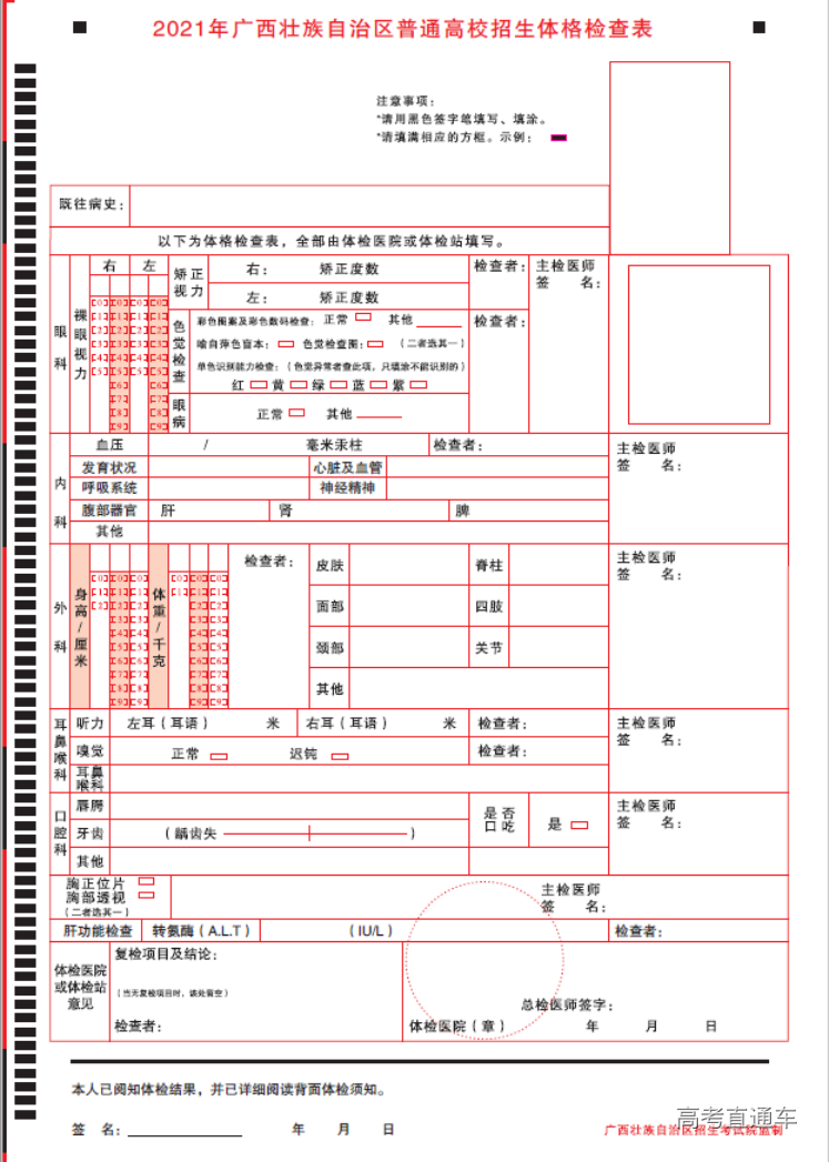 高考体检即将结束看清楚别让体检结论毁了你的大学梦
