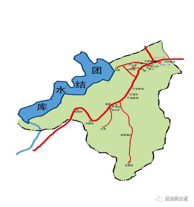 团结村行政区域示意图