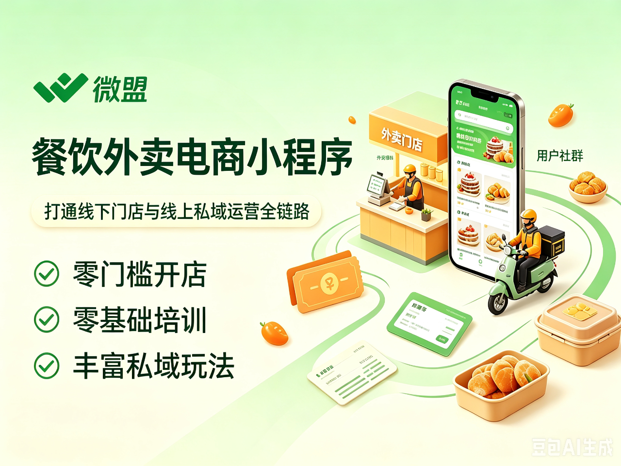微盟·餐饮外卖电商小程序