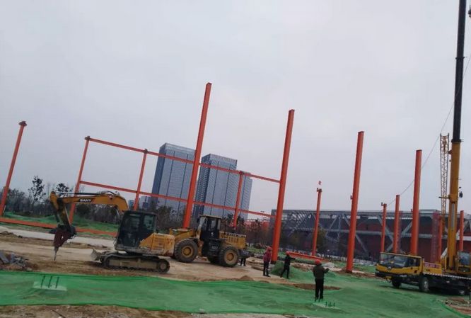 长兴钢构集团承接河南省进出口物资贸易博览交易中心项目顺利开工