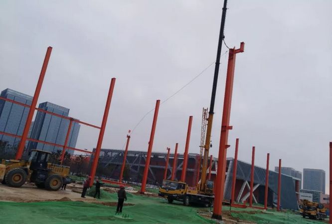 长兴钢构集团承接河南省进出口物资贸易博览交易中心项目顺利开工
