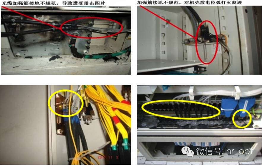 接地施工 ●光交(分)箱,网络箱必须良好接地; ●光缆加强芯必须接地