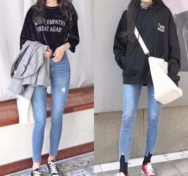 初夏学生党日常服装搭配图片,简单基础款也要凹搭配!