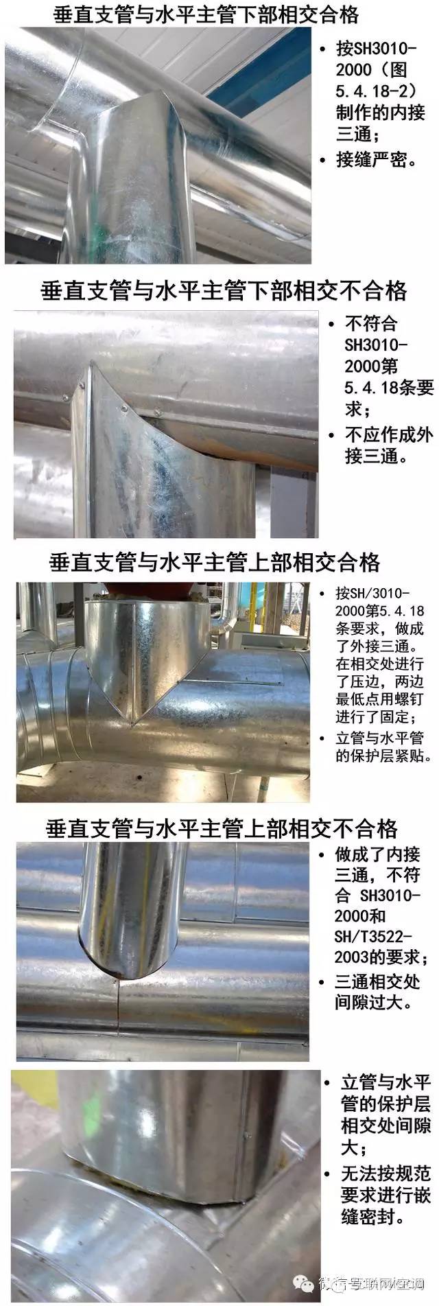 管道的环向接缝搭接长度50mm ,纵向接缝搭接30-50mm;弯头与直管段的