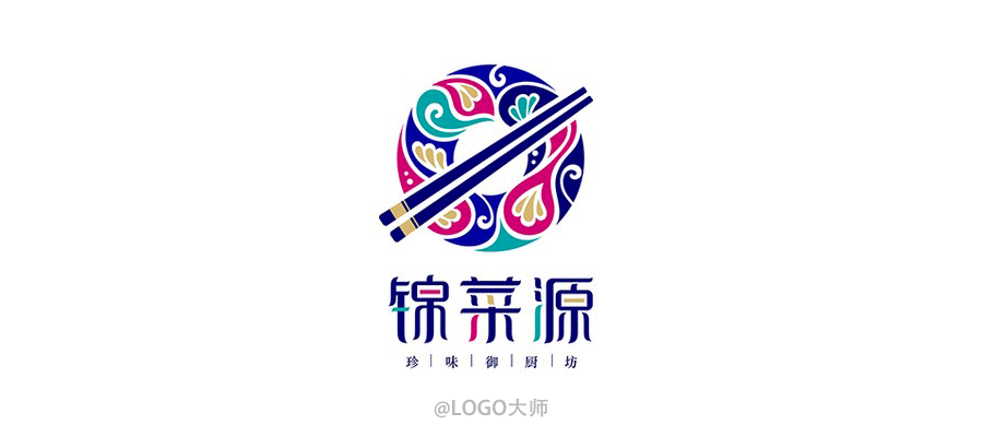 前方又刮来一波中国风的餐饮logo!