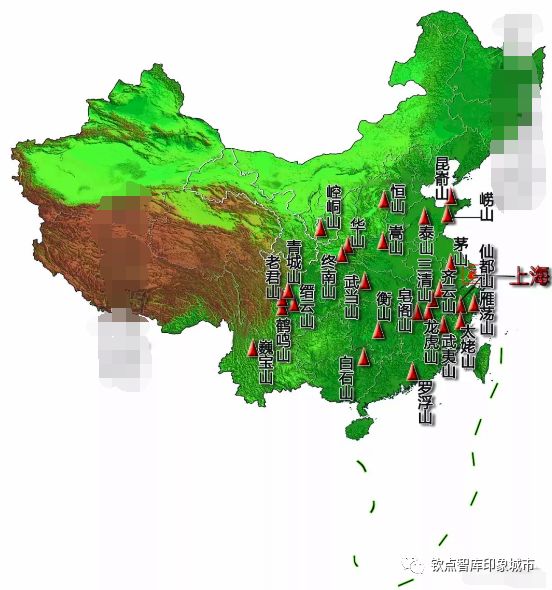 中国主要道教名山分布图图片
