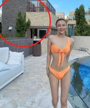 知名女星蔚雨芯豪宅曝光,在私人泳池拿香槟,身穿比基尼身材超好