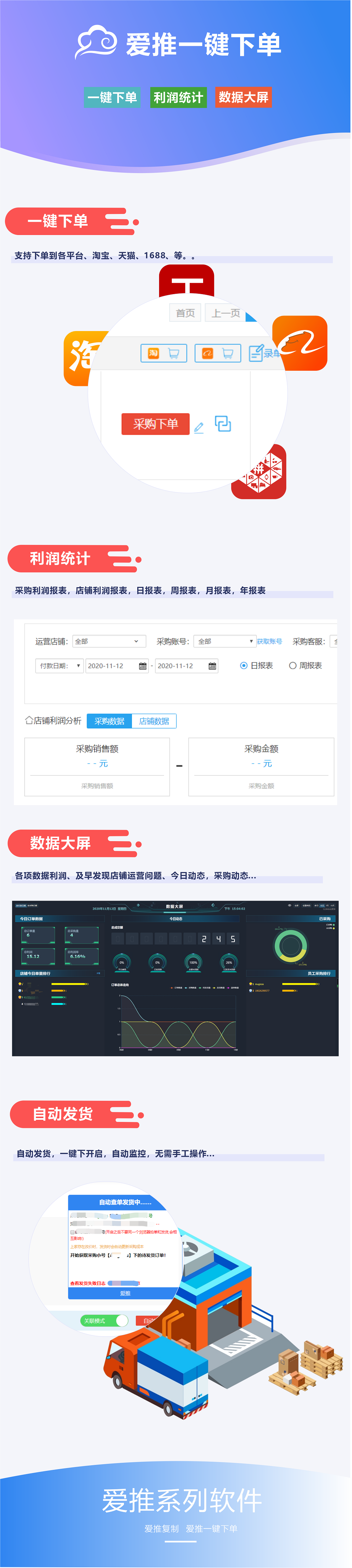 爱推一键下单