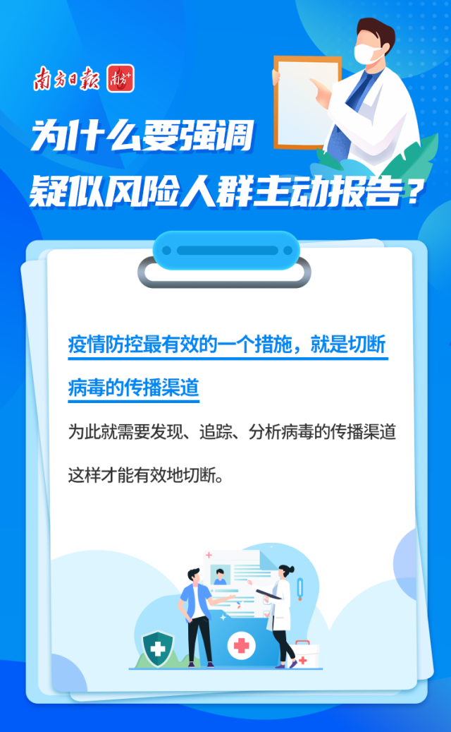 事关每个人的健康如实主动及时报告很重要