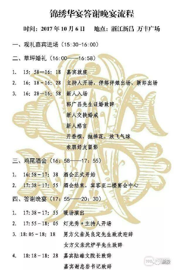 富二代奢华婚礼:郭广昌夫妇主婚 张信哲献唱