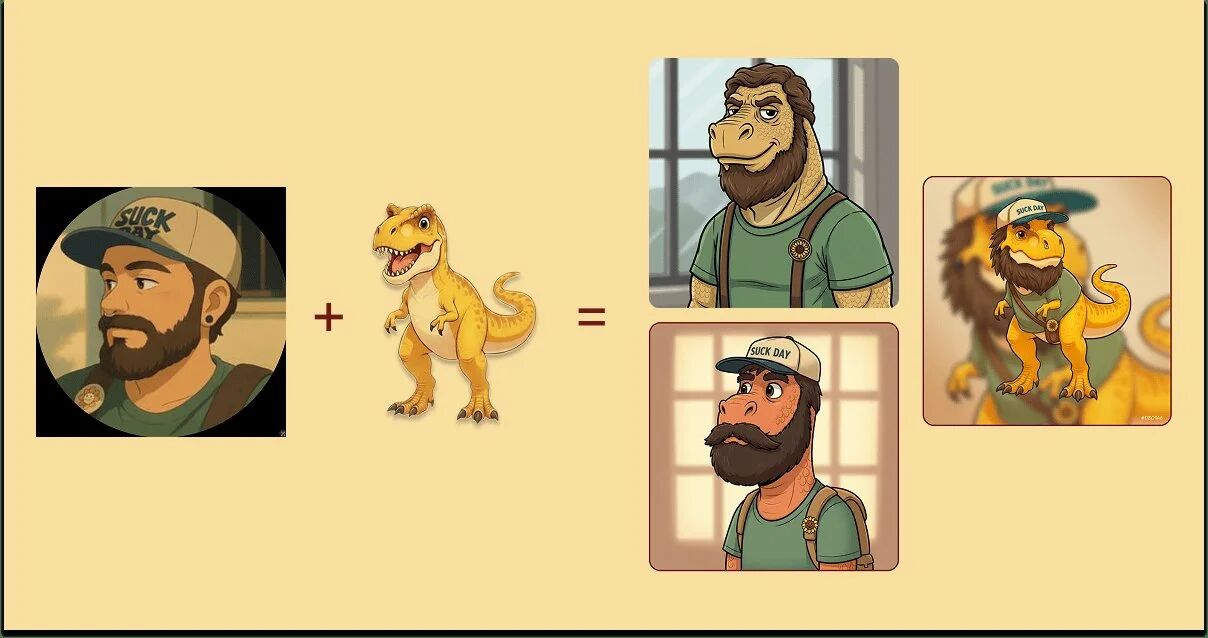 失败案例：头像生成出现文字残留、结构错乱