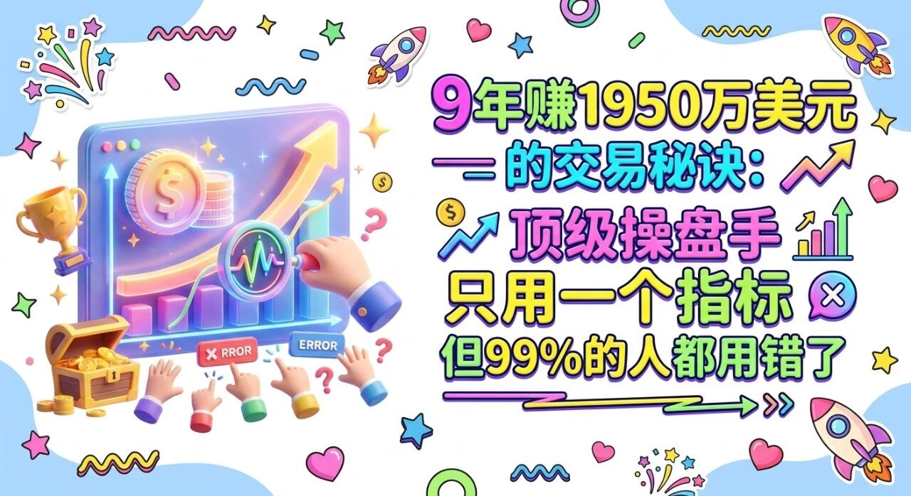 9年赚1950万美元的交易秘诀：顶级操盘手只用一个指标，但99%的人都用错了
