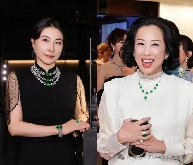 郭晶晶戴周大福翡翠，何超琼紧盯帝王绿！顶级贵妇为啥都爱翡翠？_无忧资讯