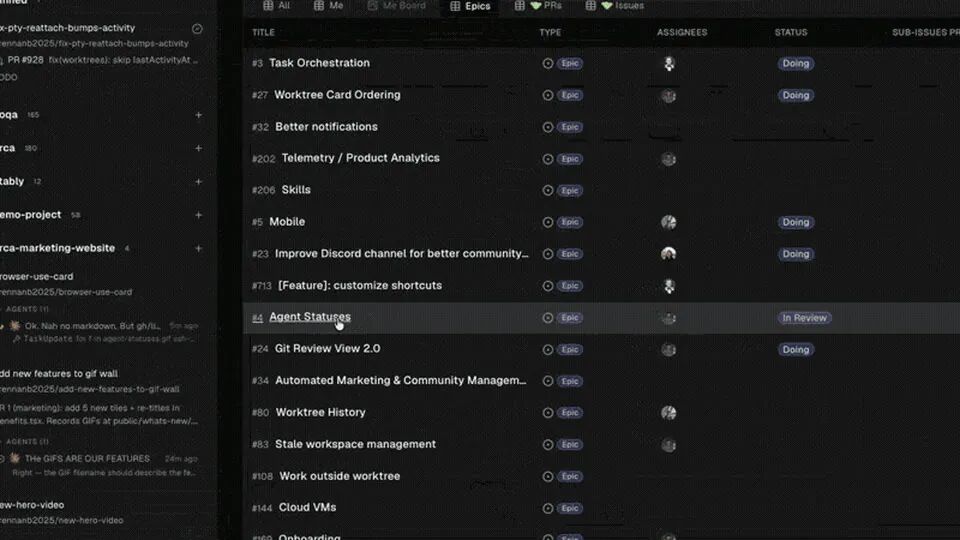 GitHub and Linear task workflows in Orca