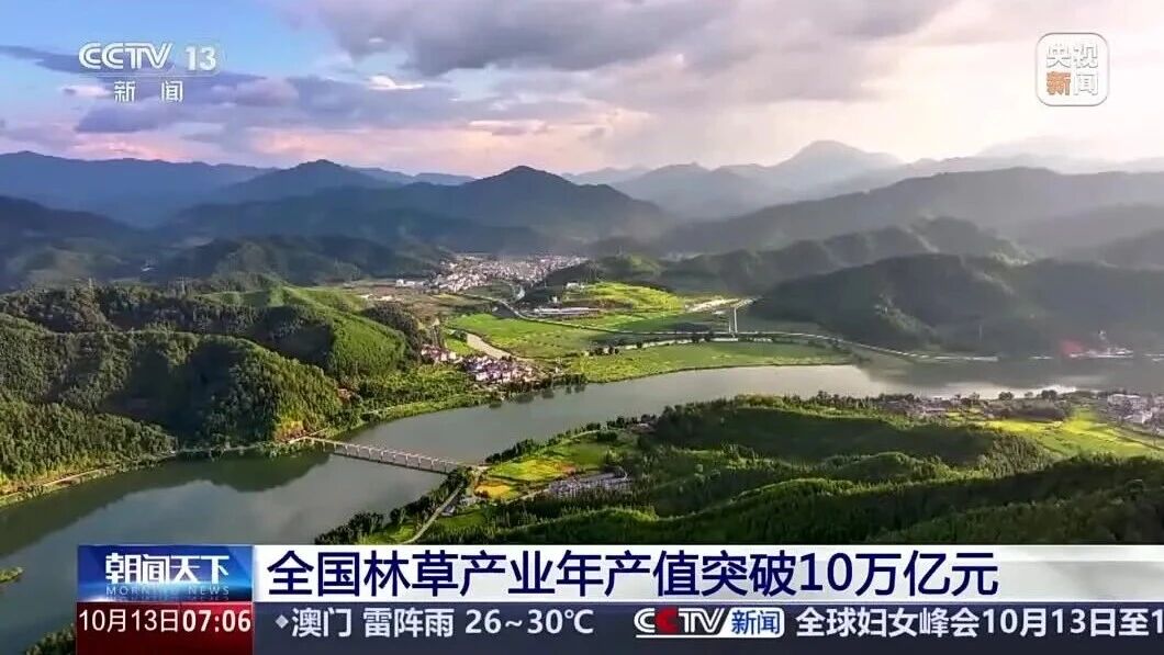 中国林草产业年产值突破10万亿元,全国林草产业年产值突破10万亿元