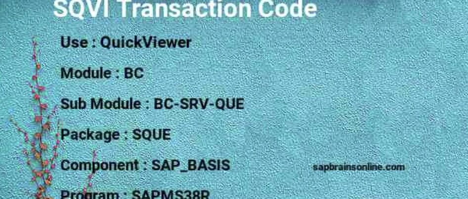 SAP 小技巧怎么修改他人的 SQVI 创建的查询 - 封面图