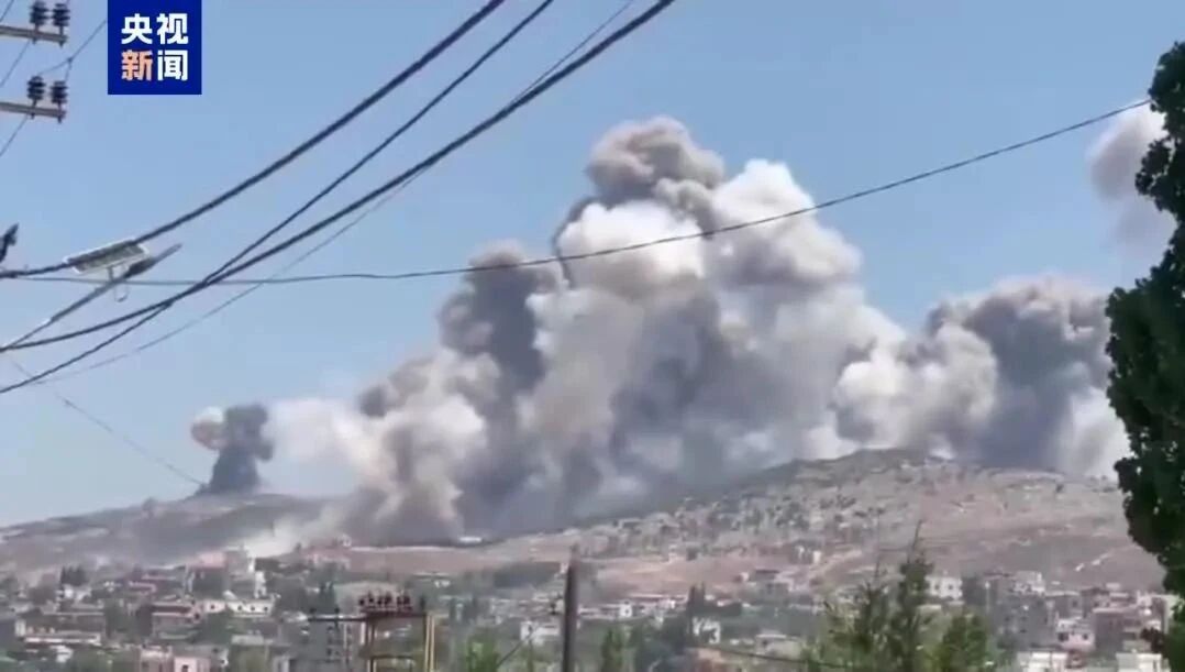 黎巴嫩南部遭以色列大规模空袭，多地传出剧烈爆炸声