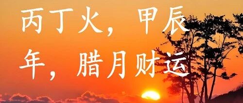 丙丁火日主，2024甲辰，阴历十二月财运