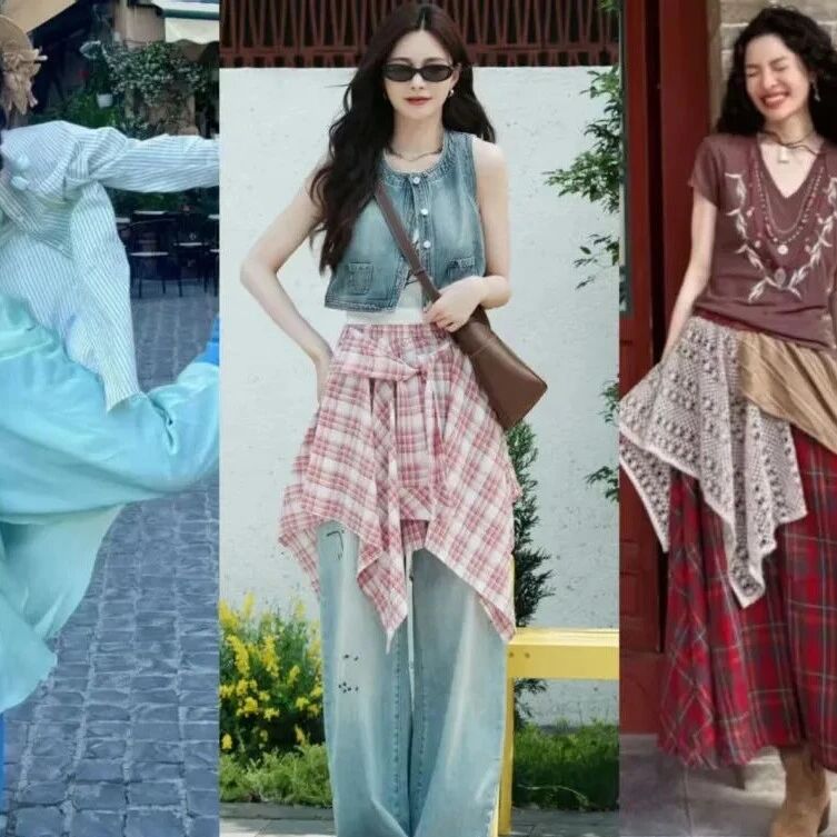 马思纯出游穿搭被夸爆,长袖七分裤长裙长靴都很出片