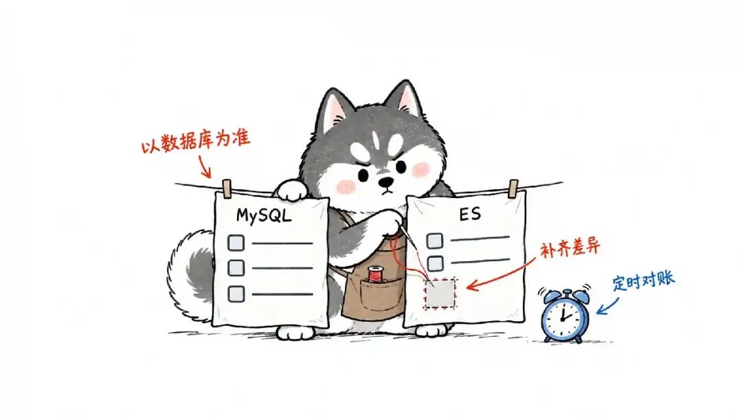 以 MySQL 为准对账修复 ES 数据