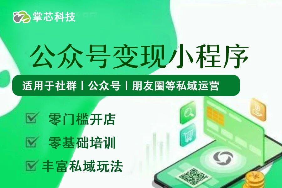 公众号变现小程序掌芯科技