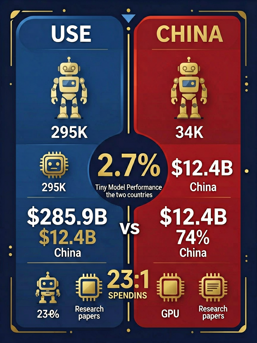 中美AI关键指标对比