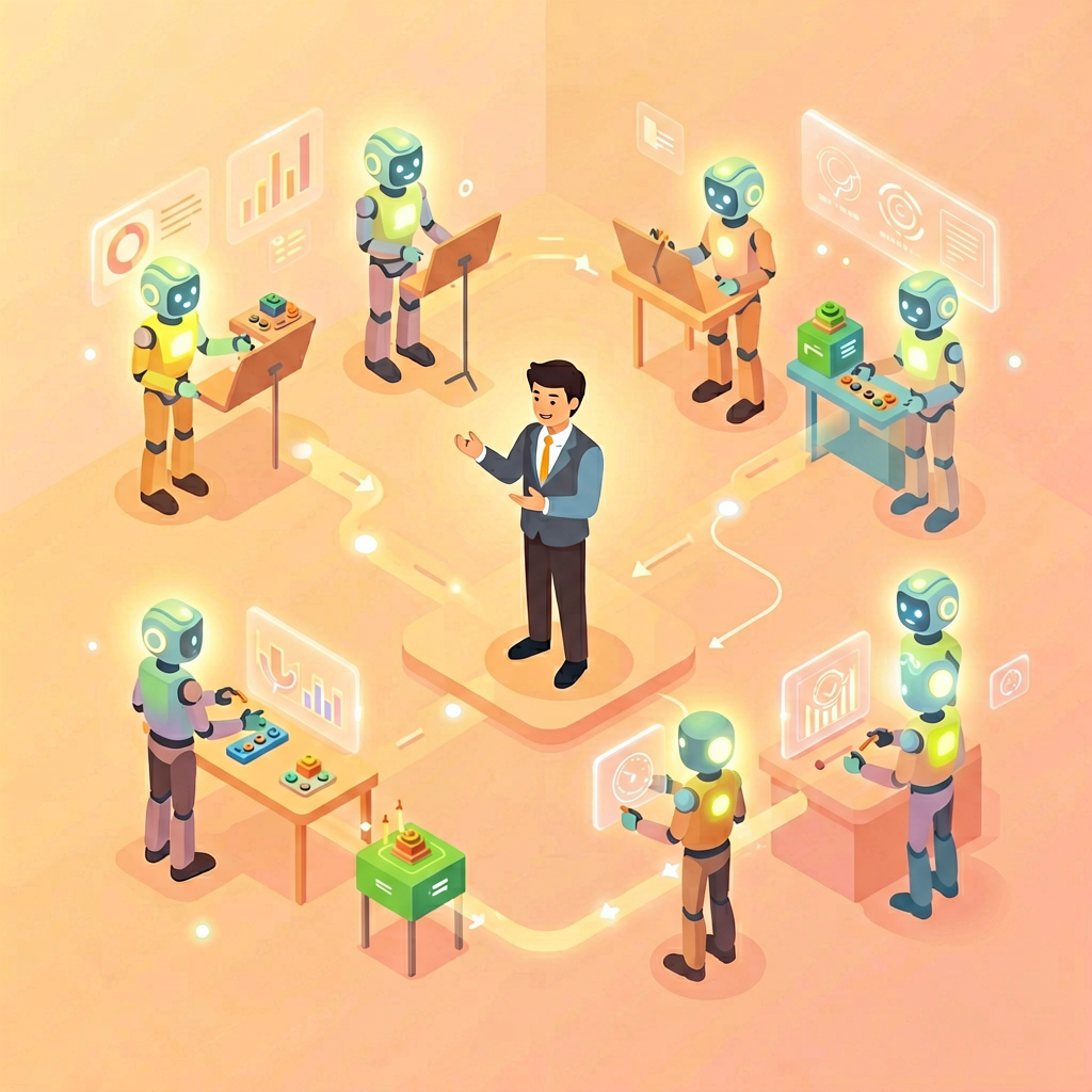 AI工作流设计示意图