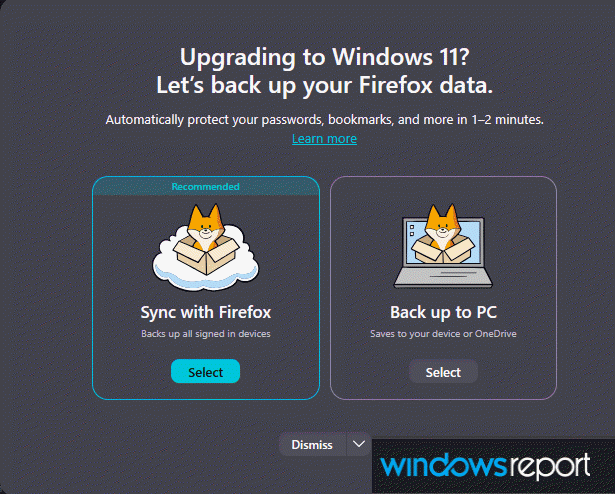火狐 Firefox 浏览器酝酿 Win10 转 Win11 原生备份工具,数据可全量加密迁移