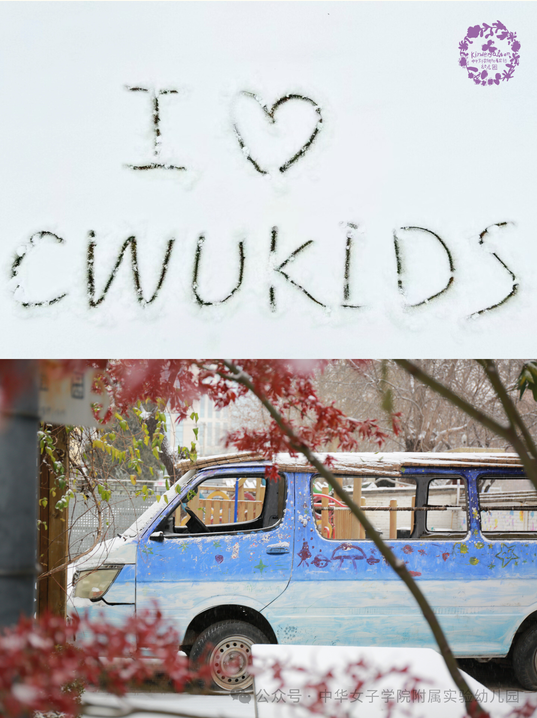 今日初雪 | 大雪飘落，花草园变成了“童话王国”！-幼师课件网第30张图片