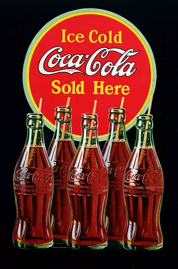 可口可乐瓶子100周年复古平面广告欣赏