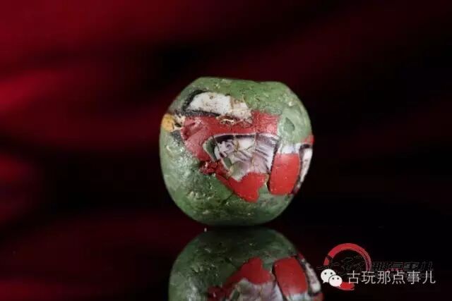 【古老的古罗马琉璃人面琉璃精美古珠】
