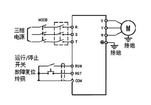 变频器起停要几个开关，如何接线？的图2