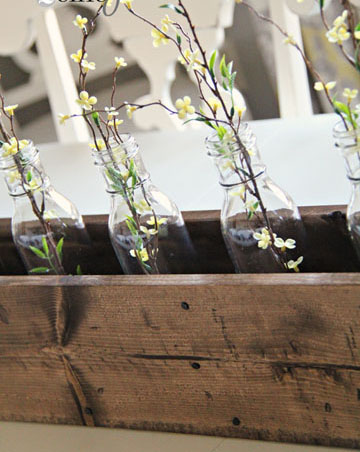 【旧物利用】废旧木板改造变成水插花花槽箱210203