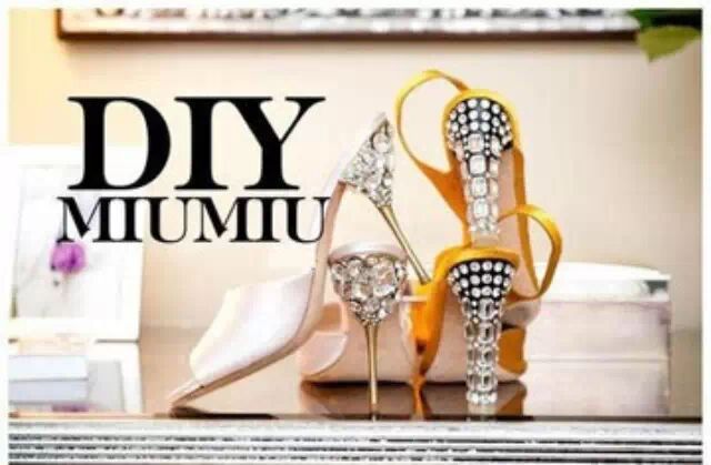 【旧物改造】旧鞋变身改造成适合宴会的水钻闪耀高跟鞋201008