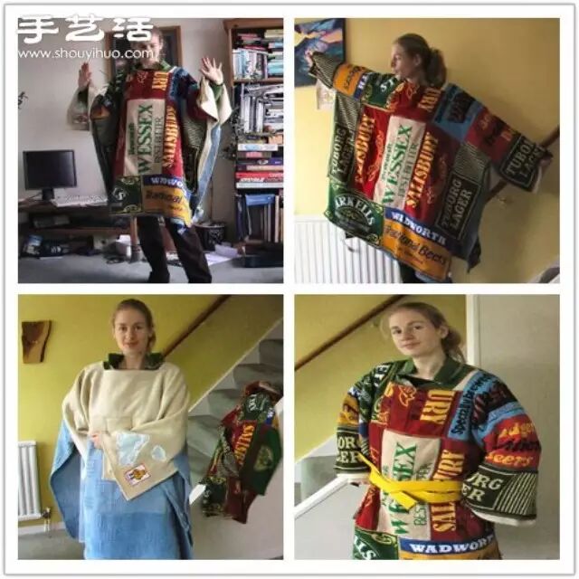 [旧物改造]旧毛巾手工改造之--变身拼布披巾/浴巾