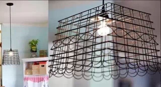 【旧物改造】废旧自行车篮改造成超个性家居灯罩201224