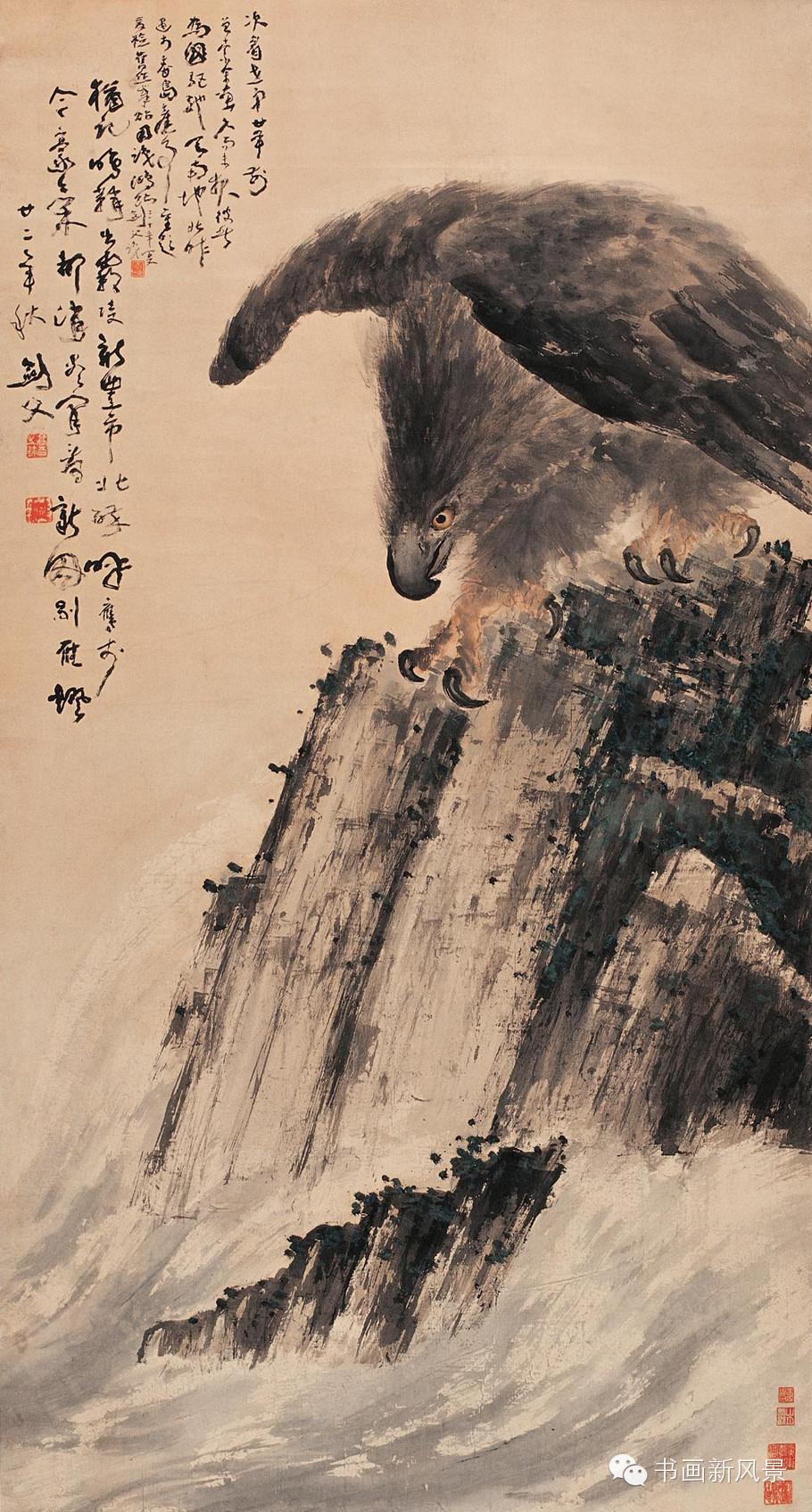 1,高剑父的鹰其中高剑父,高奇峰为兄弟.