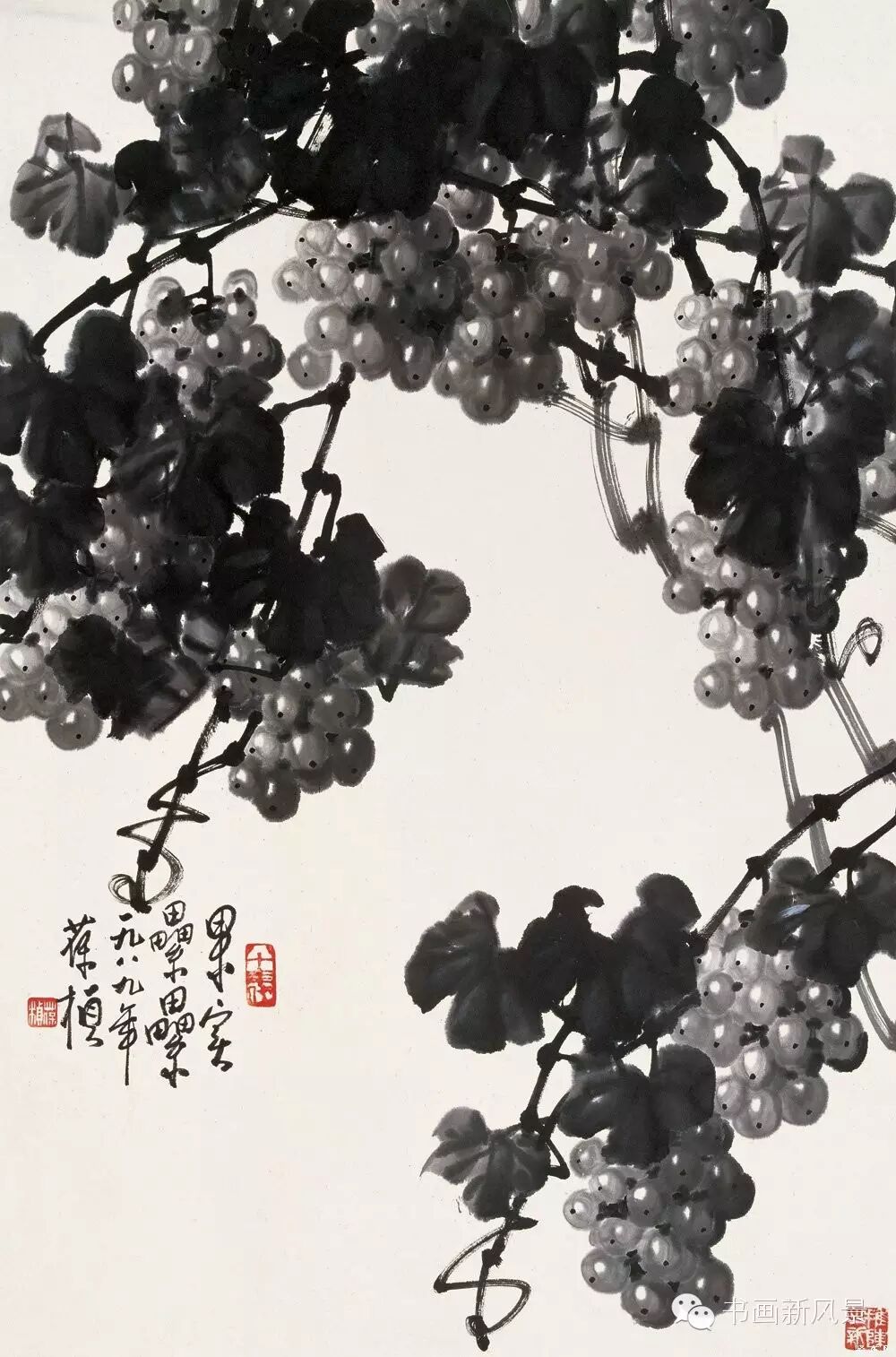 苏葆桢墨彩葡萄玲珑剔透