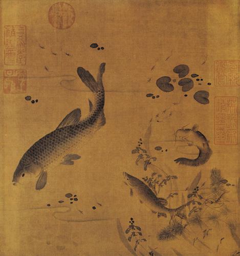 古今名家画鱼图