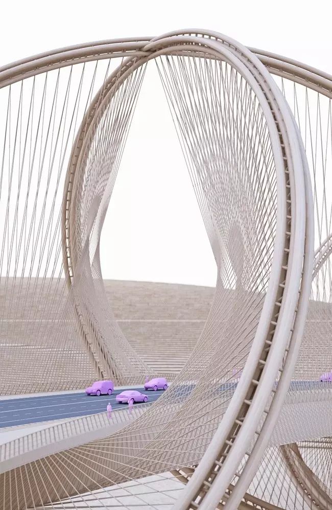 受五环启发为北京冬奥会而建的三山大桥penda