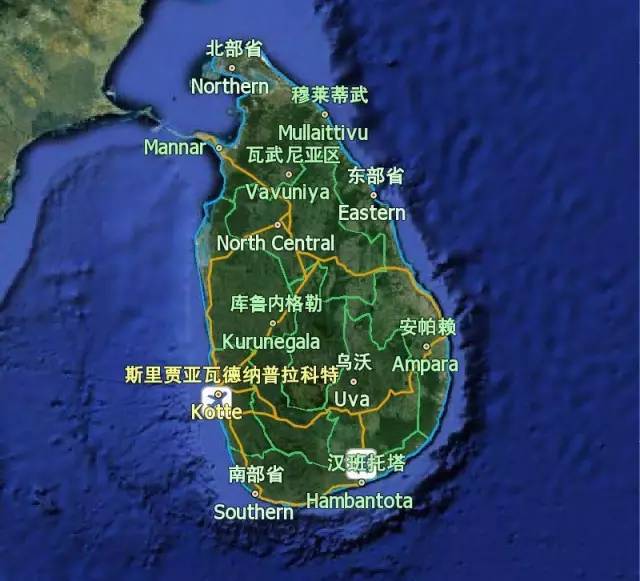 锡兰岛在地图上的位置图片